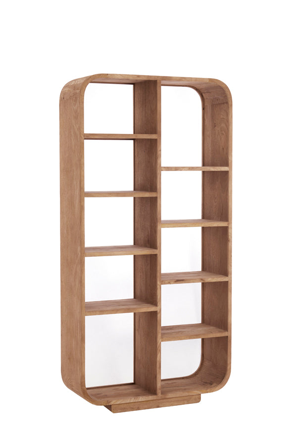 Cabinet open 100x35x200 cm DANE wood matt grey-brown