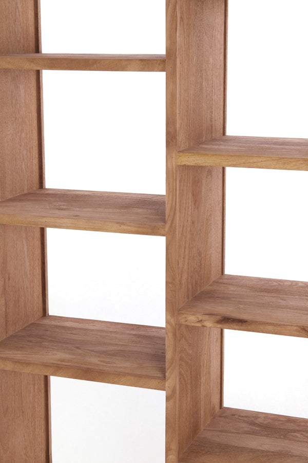 Cabinet open 100x35x200 cm DANE wood matt grey-brown