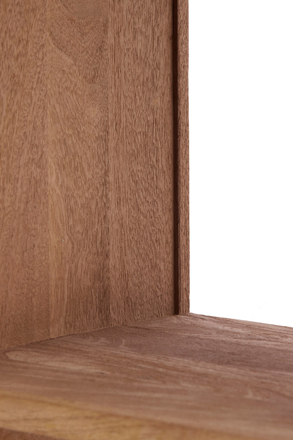 Cabinet open 100x35x200 cm DANE wood matt grey-brown
