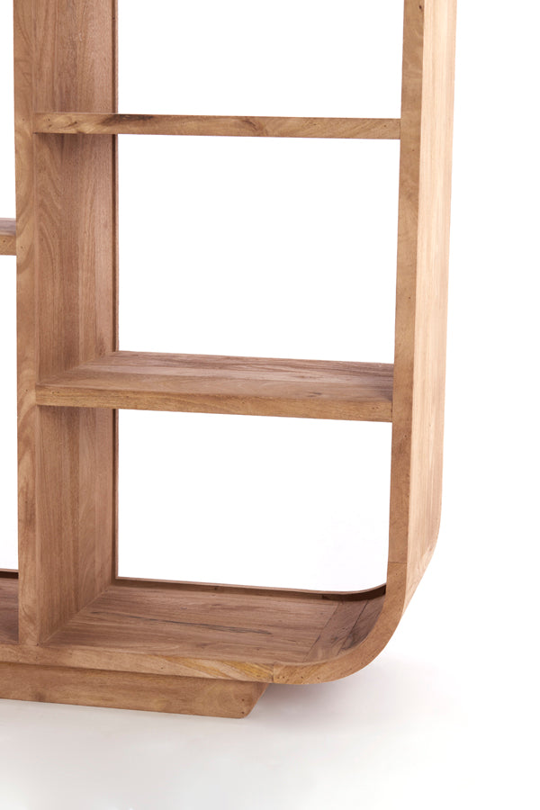 Cabinet open 100x35x200 cm DANE wood matt grey-brown