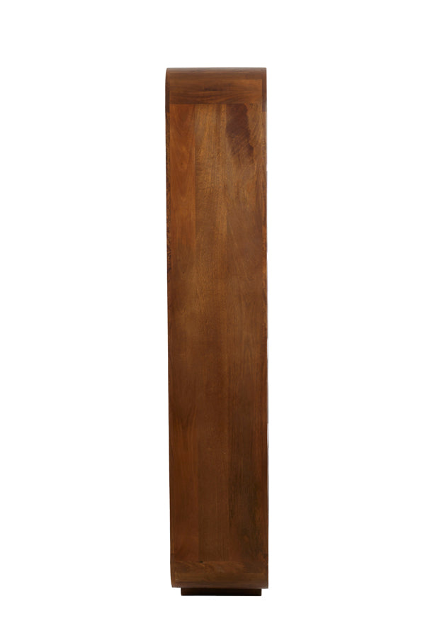 Cabinet open 100x35x200 cm DANE wood oil brown