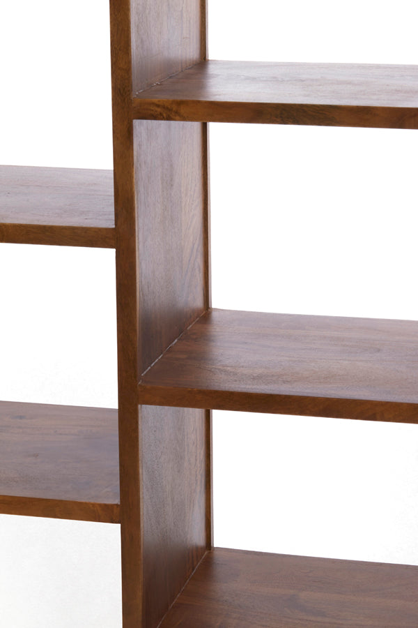 Cabinet open 100x35x200 cm DANE wood oil brown