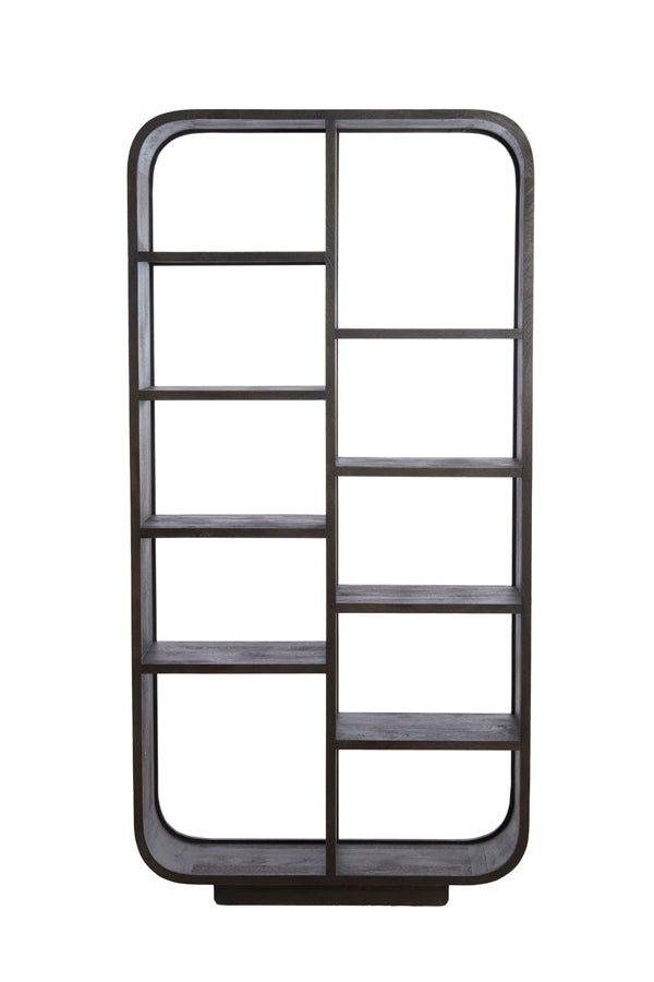 Cabinet open 100x35x200 cm DANE wood matt dark russet