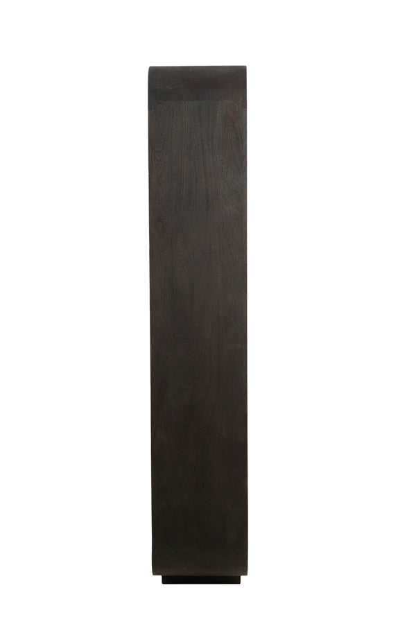 Cabinet open 100x35x200 cm DANE wood matt dark russet