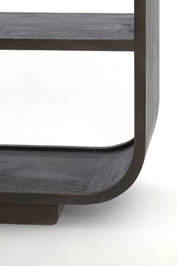 Cabinet open 100x35x200 cm DANE wood matt dark russet