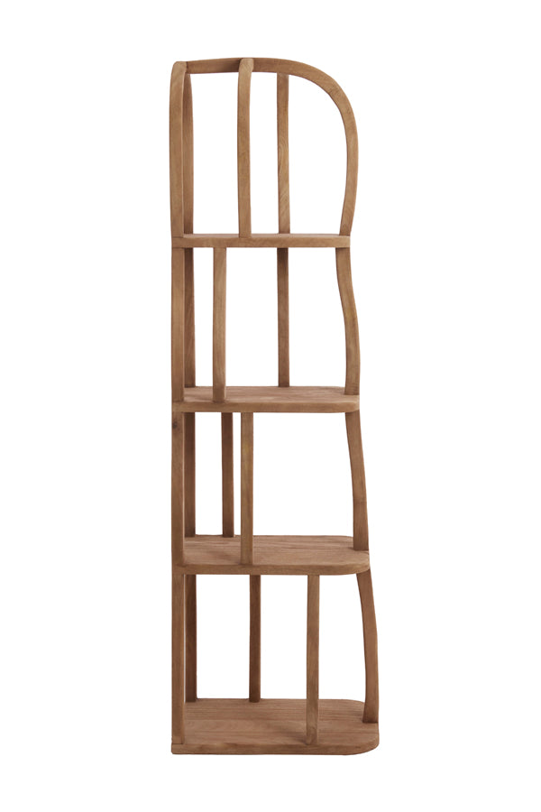 Cabinet open 53x40x175 cm LOWE wood matt grey-brown