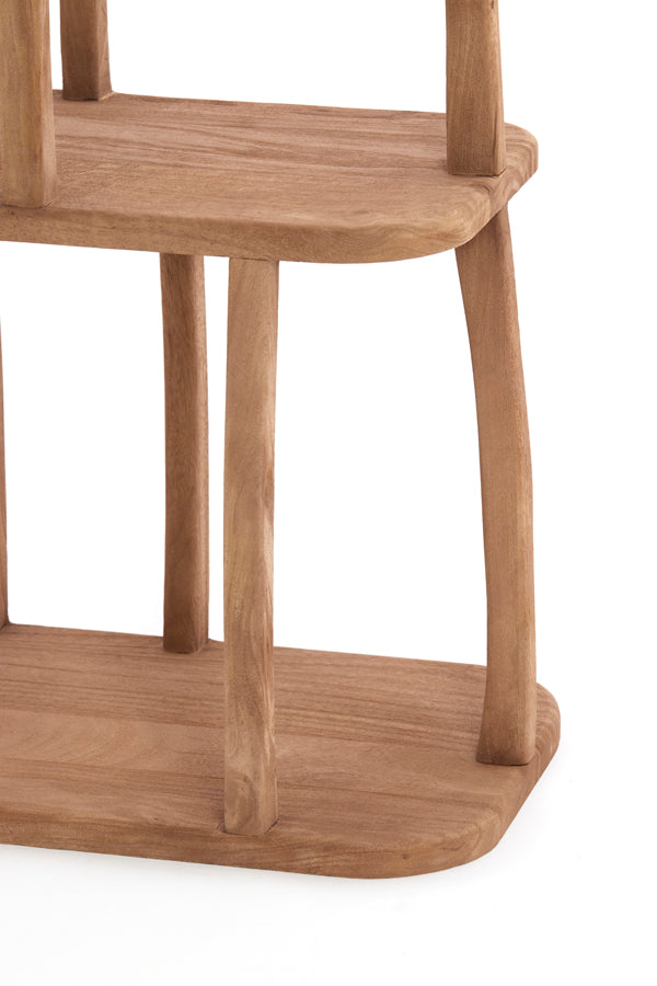 Cabinet open 53x40x175 cm LOWE wood matt grey-brown