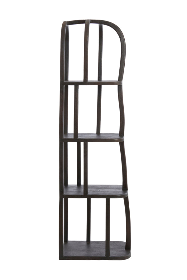 Cabinet open 53x40x175 cm LOWE wood matt dark russet