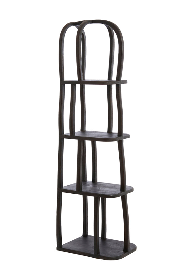 Cabinet open 53x40x175 cm LOWE wood matt dark russet