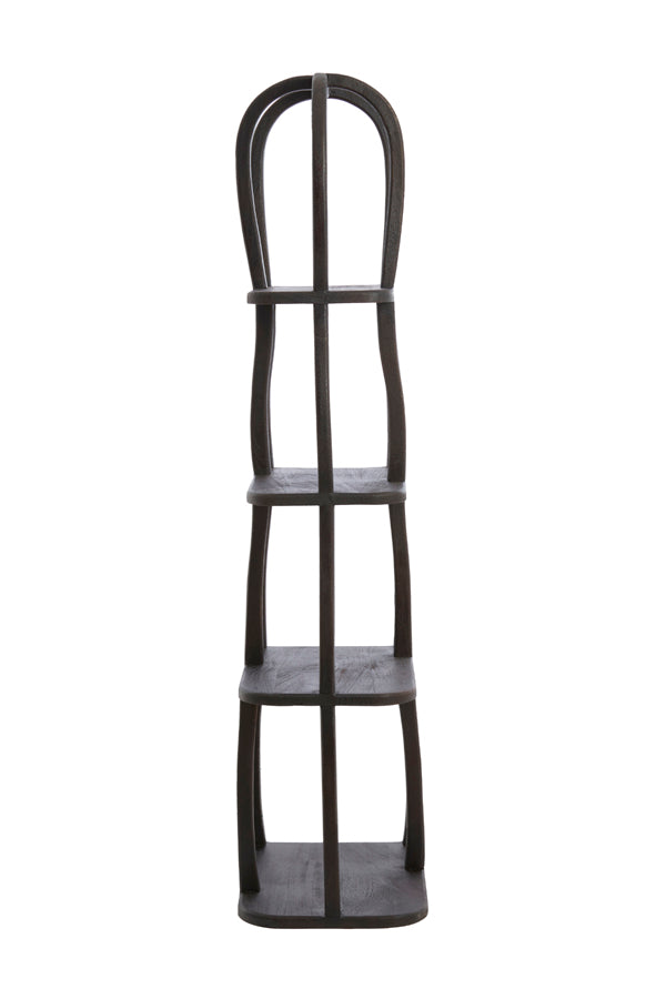 Cabinet open 53x40x175 cm LOWE wood matt dark russet