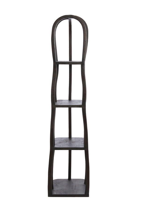 Cabinet open 53x40x175 cm LOWE wood matt dark russet