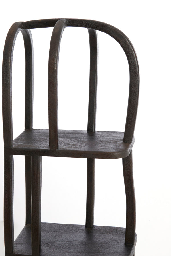 Cabinet open 53x40x175 cm LOWE wood matt dark russet