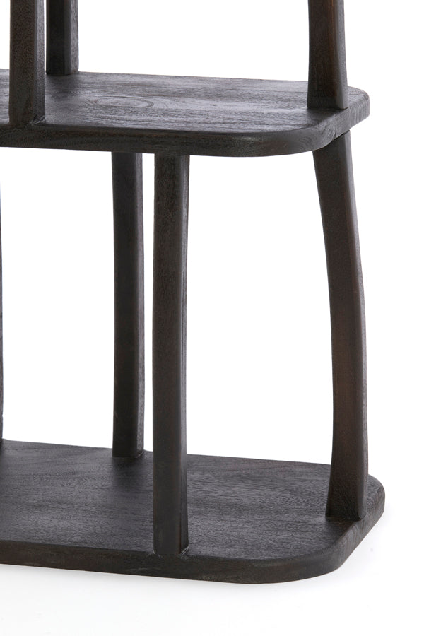 Cabinet open 53x40x175 cm LOWE wood matt dark russet