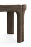 Coffee table 75x40 cm ALI wood gry-drk brwn+travertine sand