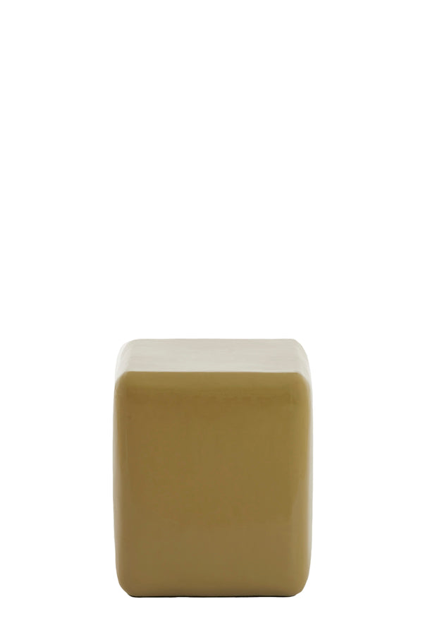 Pillar 35x35x40 cm FABI shiny olive green