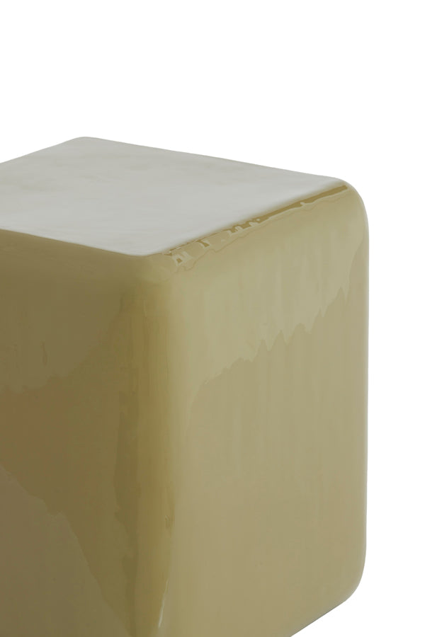Pillar 35x35x40 cm FABI shiny olive green