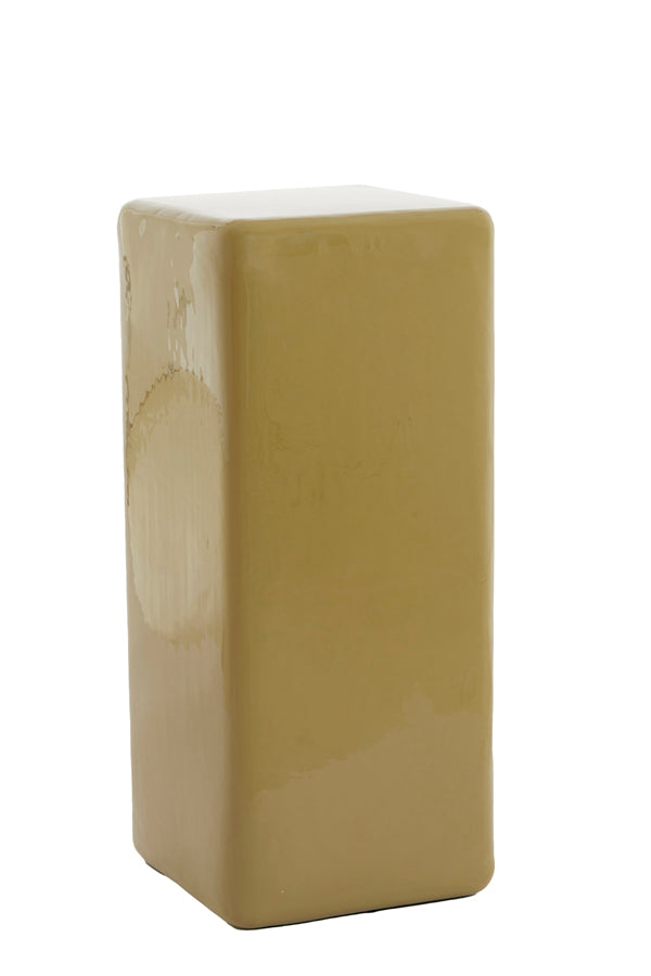 Pillar 35x35x80 cm FABI shiny olive green