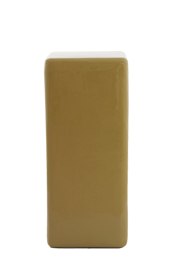 Pillar 35x35x80 cm FABI shiny olive green