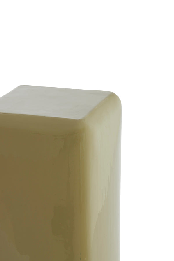Pillar 35x35x80 cm FABI shiny olive green