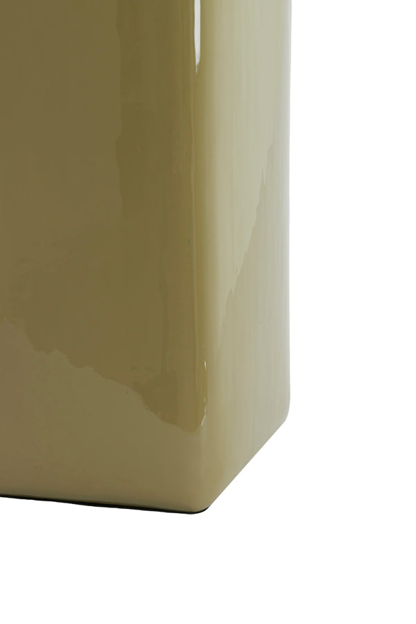 Pillar 35x35x80 cm FABI shiny olive green