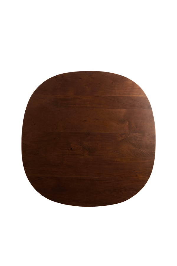 Dining table 120x76 cm ZALE acacia wood dark brown