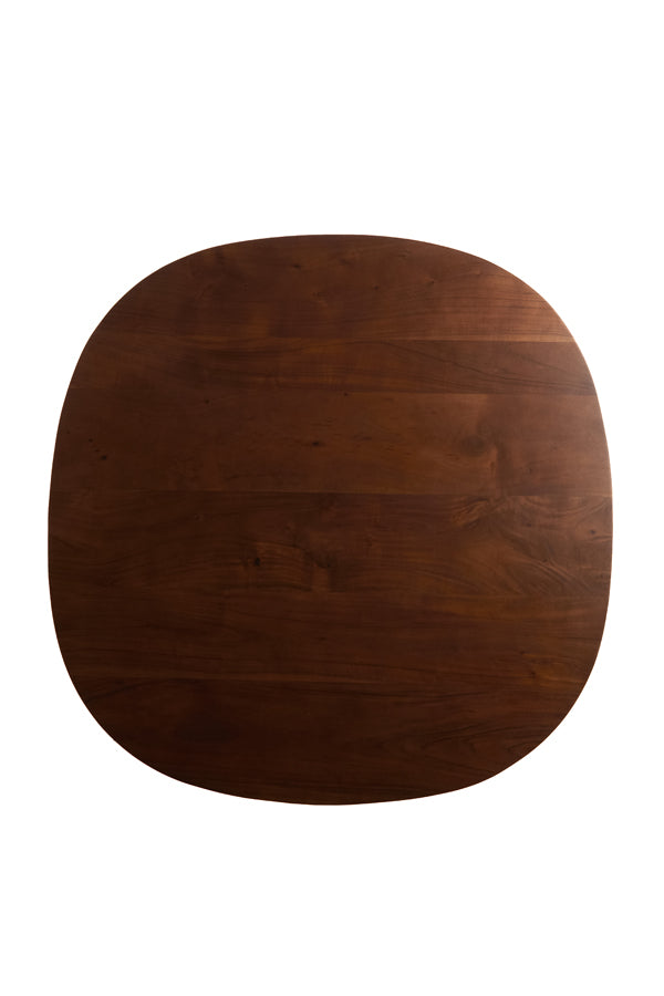 Dining table 140x76 cm ZALE acacia wood dark brown