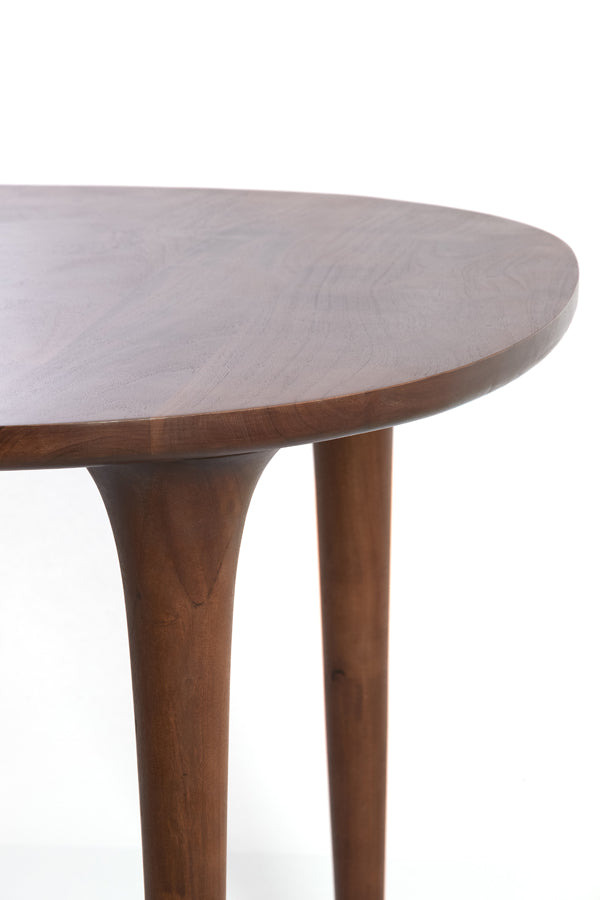 Dining table 140x76 cm ZALE acacia wood dark brown