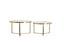 Coffee table S/2 65x39+75x44 cm SERELLE light gld+gls brwn