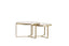 Coffee table S/2 65x39+75x44 cm SERELLE light gld+gls brwn