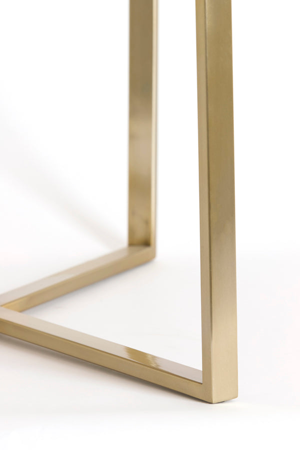 Coffee table S/2 65x39+75x44 cm SERELLE light gld+gls brwn