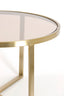 Coffee table S/2 65x39+75x44 cm SERELLE light gld+gls brwn