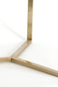 Coffee table S/2 65x39+75x44 cm SERELLE light gld+gls brwn