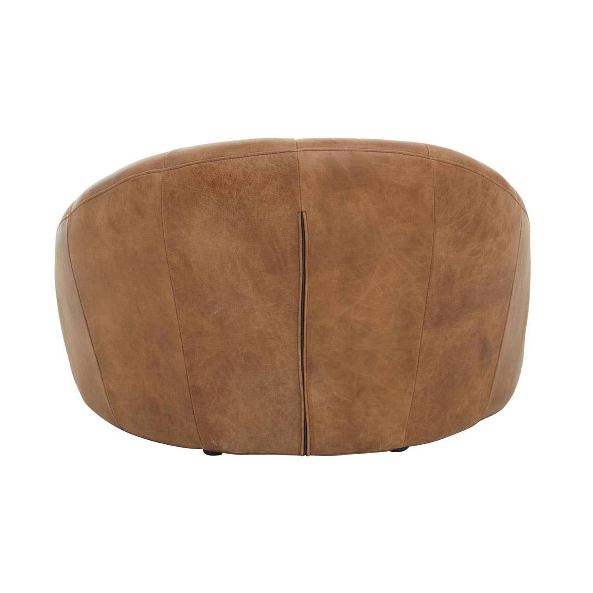 Hoxton Light Brown Leather Lounge Cocoon Chair