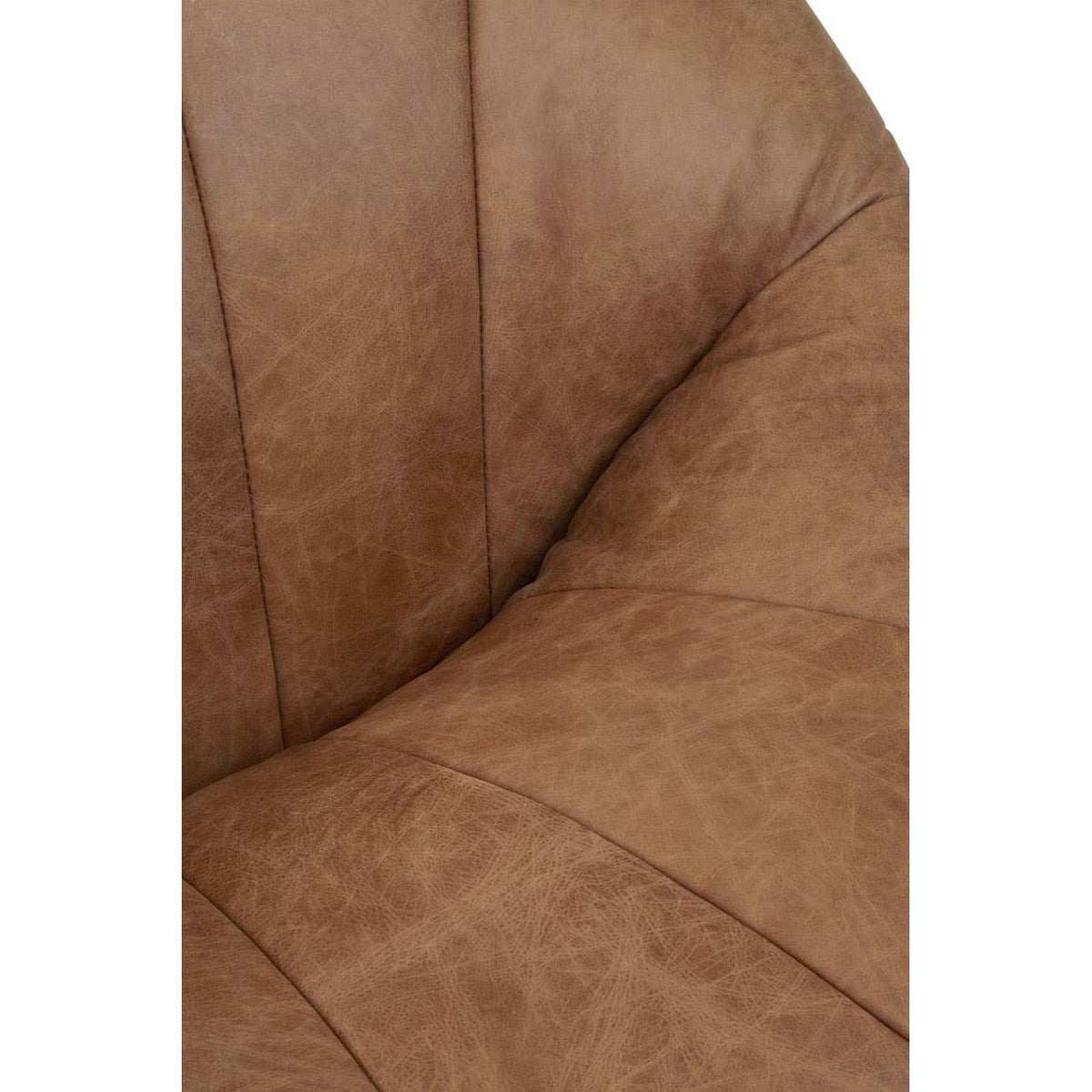 Hoxton Light Brown Leather Lounge Cocoon Chair