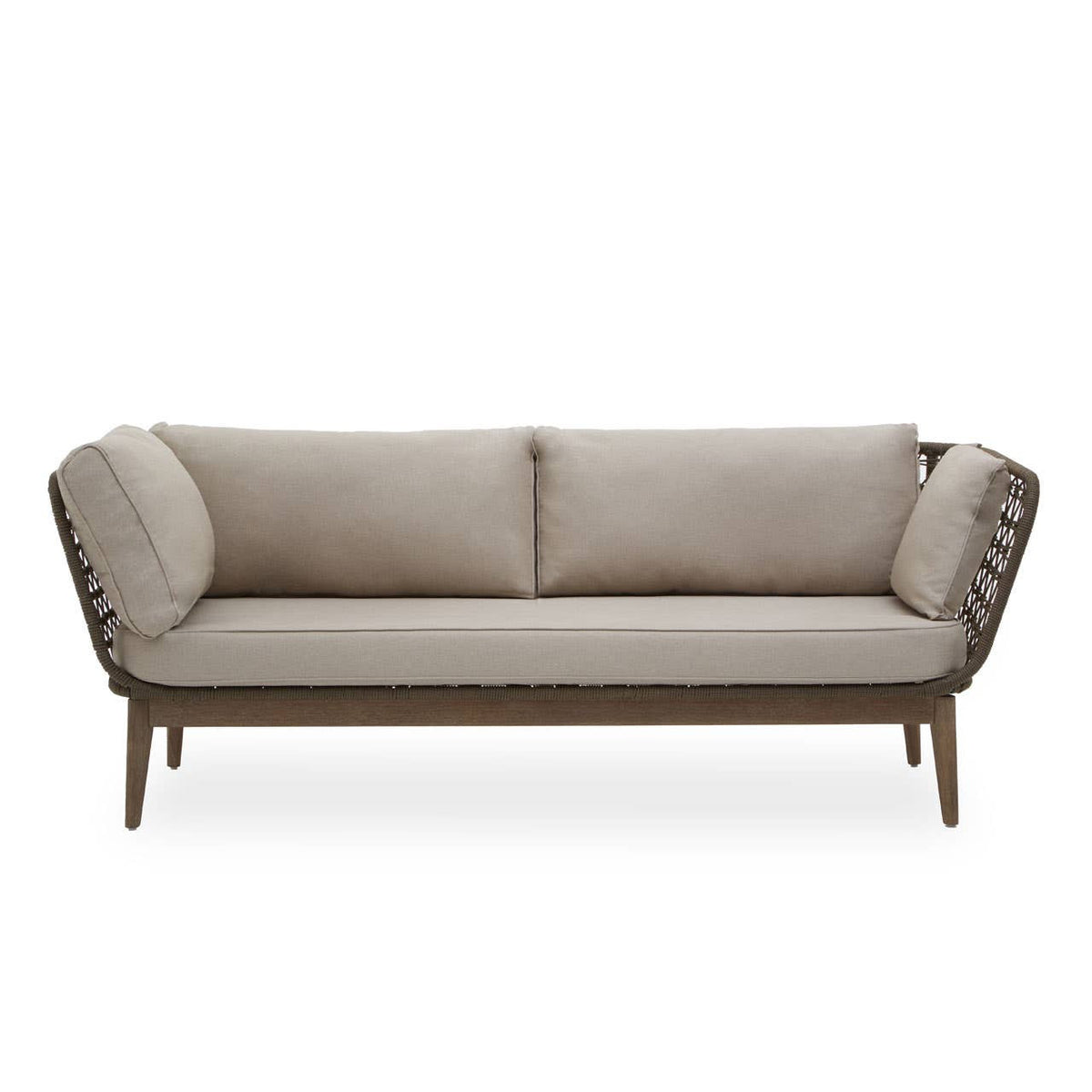 Opus Three Seat Bronze and Charcoal Sofa