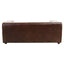 King Two Seater Antique Brown Leather Sofa