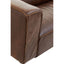 King Two Seater Antique Brown Leather Sofa