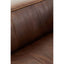 King Two Seater Antique Brown Leather Sofa