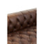 King Three Seater Modern Chesterfield Dark Brown Leather Sofa