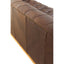 King Three Seater Modern Chesterfield Dark Brown Leather Sofa