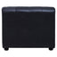 King Armless Antique Black Leather Modular Sofa Chair