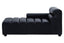 King Antique Black Left Arm Leather Modular Chaise Sofa
