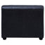 King Antique Black Left Arm Leather Modular Chaise Sofa