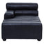 King Antique Black Left Arm Leather Modular Chaise Sofa