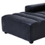 King Antique Black Left Arm Leather Modular Chaise Sofa