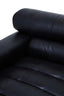 King Antique Black Left Arm Leather Modular Chaise Sofa