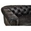 Hoxton Antique Black 3 Seat Chesterfield Leather Sofa