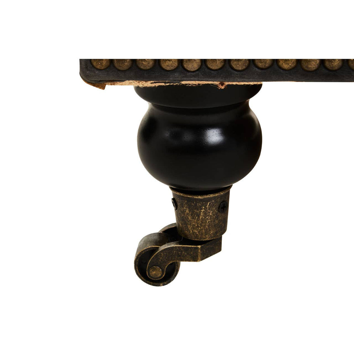 Hoxton Antique Black 3 Seat Chesterfield Leather Sofa