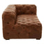 Hoxton Brown Leather Right Arm Modern Chesterfield Modular Sofa