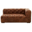 Hoxton Brown Leather Right Arm Modern Chesterfield Modular Sofa